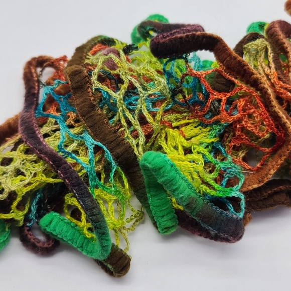 Handmade Multi-Color Ruffle Scarf - Picture 2 of 3